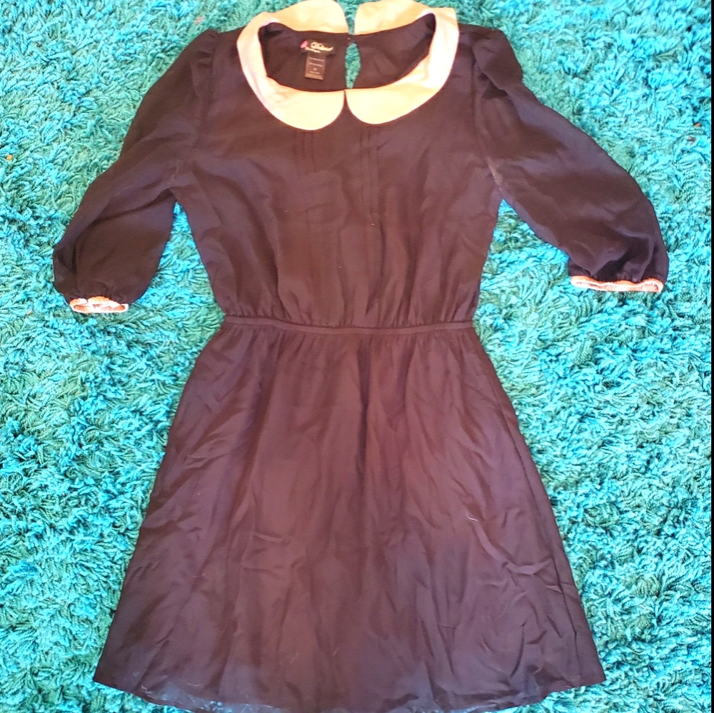 Black dress with collar